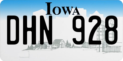 IA license plate DHN928