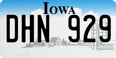 IA license plate DHN929