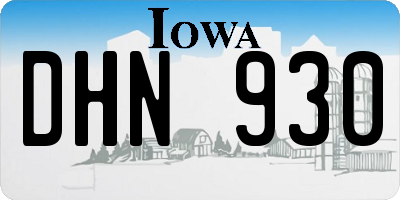 IA license plate DHN930