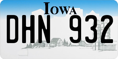 IA license plate DHN932