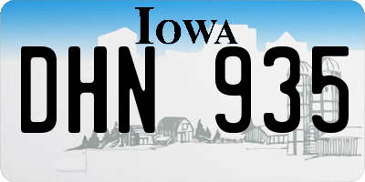 IA license plate DHN935