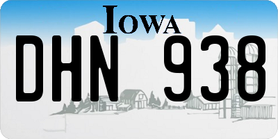 IA license plate DHN938