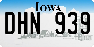 IA license plate DHN939