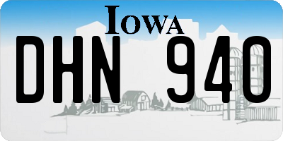 IA license plate DHN940