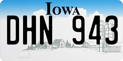 IA license plate DHN943