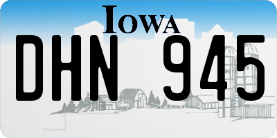 IA license plate DHN945