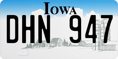 IA license plate DHN947