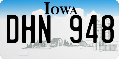 IA license plate DHN948