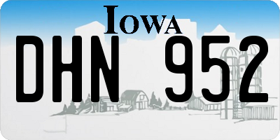 IA license plate DHN952