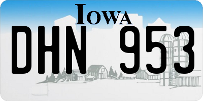 IA license plate DHN953