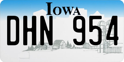 IA license plate DHN954