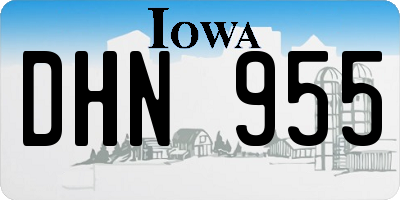 IA license plate DHN955