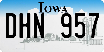 IA license plate DHN957