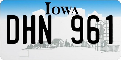 IA license plate DHN961