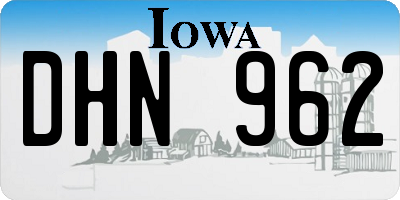 IA license plate DHN962