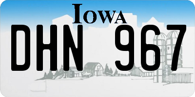 IA license plate DHN967