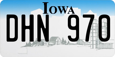 IA license plate DHN970