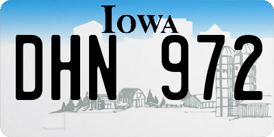 IA license plate DHN972