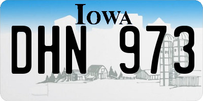 IA license plate DHN973