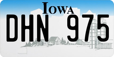 IA license plate DHN975