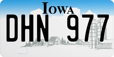 IA license plate DHN977