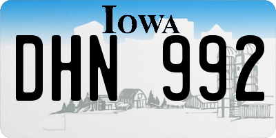 IA license plate DHN992