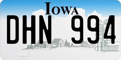 IA license plate DHN994