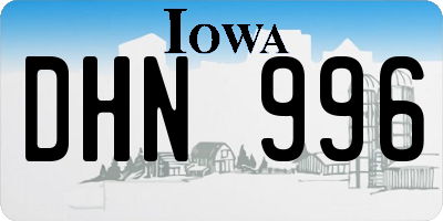 IA license plate DHN996