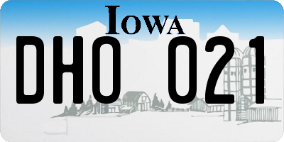 IA license plate DHO021