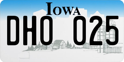 IA license plate DHO025