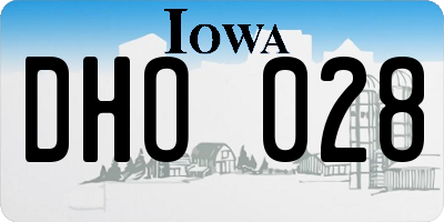 IA license plate DHO028