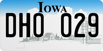 IA license plate DHO029