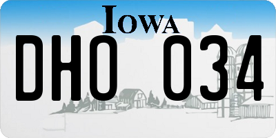 IA license plate DHO034