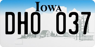 IA license plate DHO037