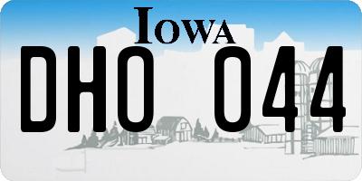 IA license plate DHO044