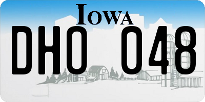 IA license plate DHO048