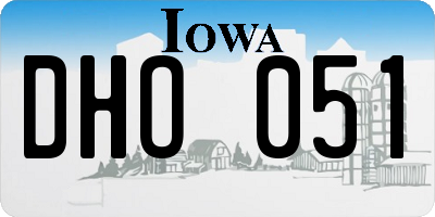 IA license plate DHO051