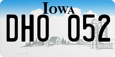 IA license plate DHO052