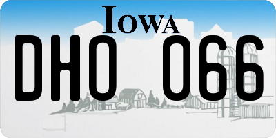 IA license plate DHO066