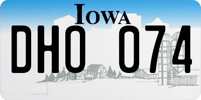 IA license plate DHO074