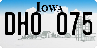 IA license plate DHO075