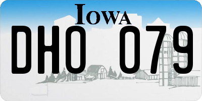 IA license plate DHO079