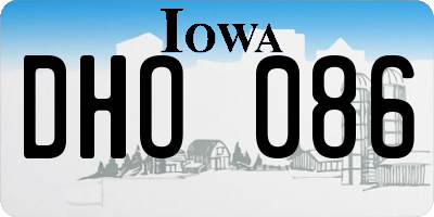 IA license plate DHO086