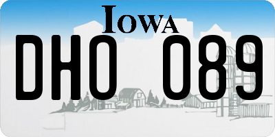 IA license plate DHO089