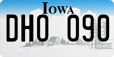 IA license plate DHO090