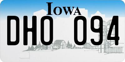 IA license plate DHO094