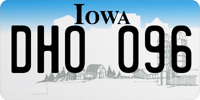 IA license plate DHO096