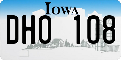 IA license plate DHO108