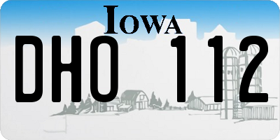 IA license plate DHO112