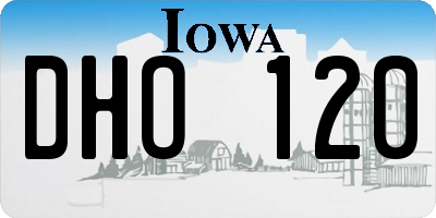 IA license plate DHO120